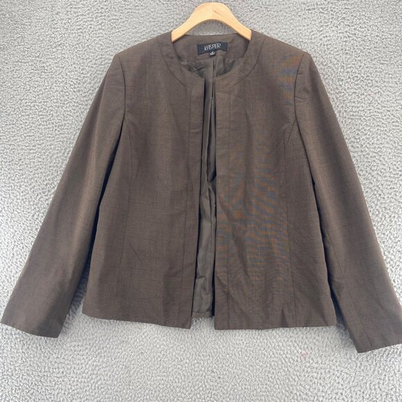 Kasper Brown Skirt Set - Picture 2 of 16